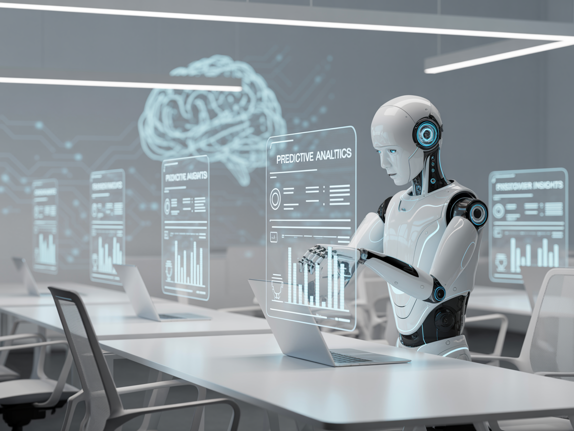 Personne interagissant avec une interface IA
